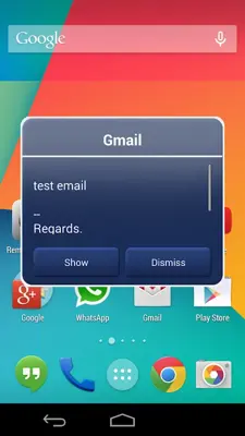 Pop Up Notification android App screenshot 0